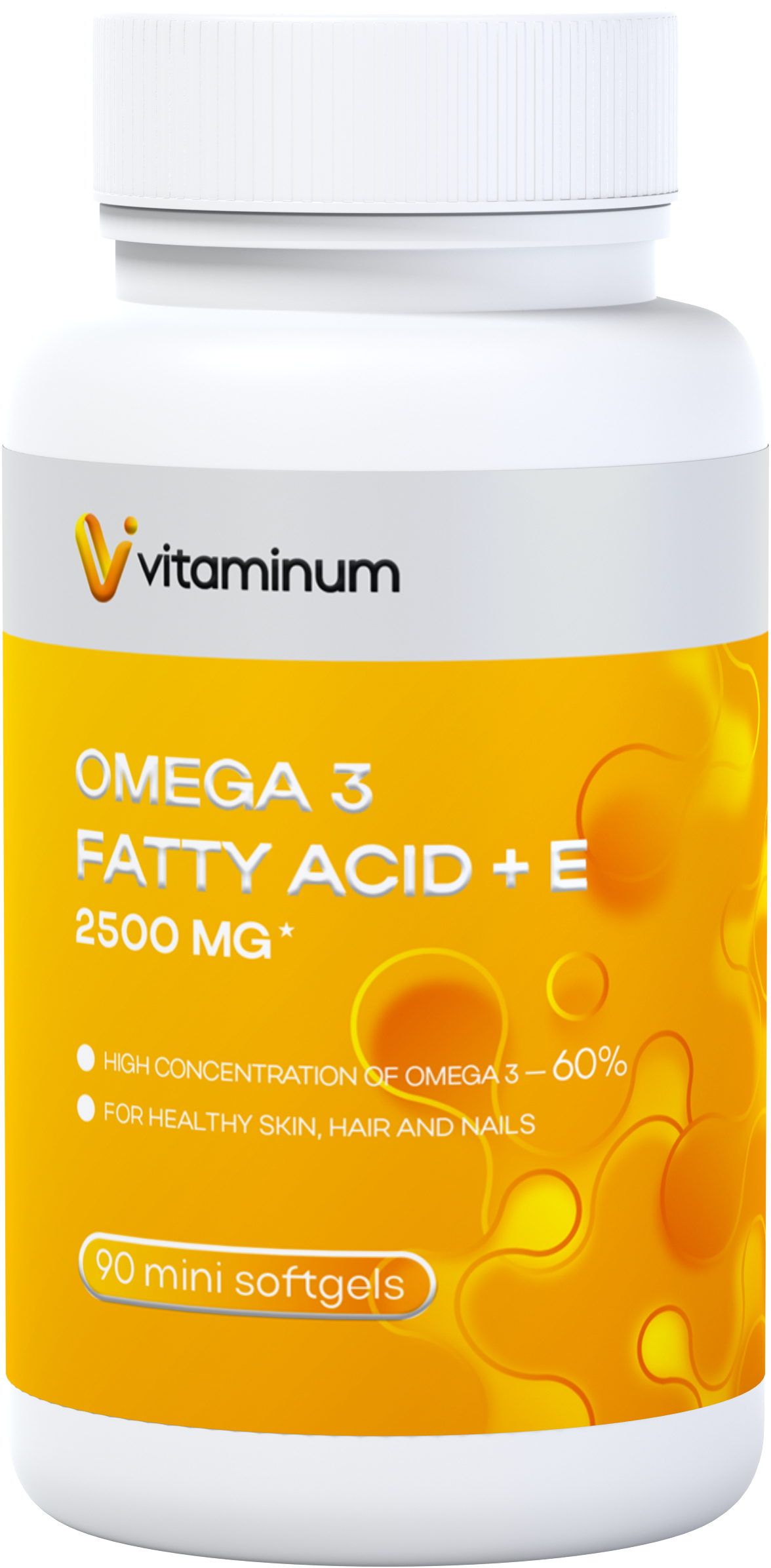  Vitaminum ОМЕГА 3 60% + витамин Е (2500 MG*) 90 капсул 700 мг   в Вятских Полянах